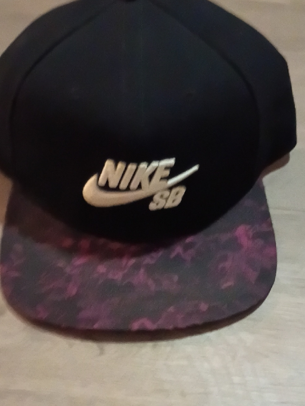 Nike SB Snapback Hat with Purple Patterned Brim